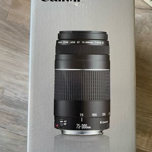 New never used canon ef 75-300mm f/4-5.6 in